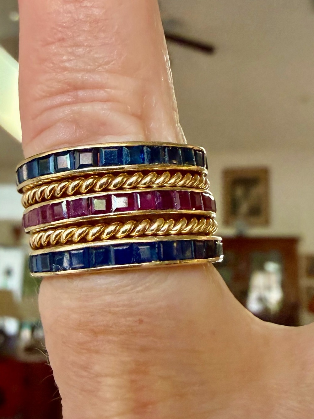 14k gold stacking and eternity bands